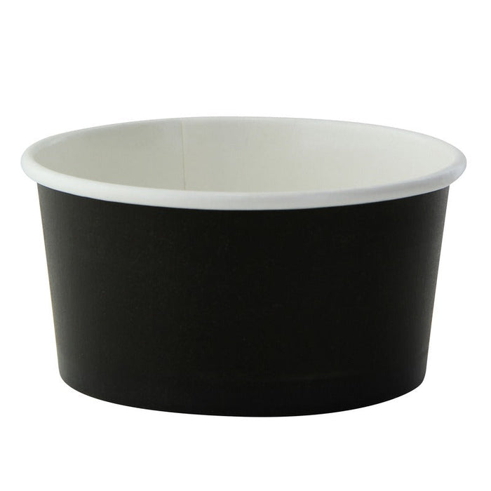 Tarrina de cartón negra para caliente/frío 200ml Ø90mm A48mm - 1000Uds