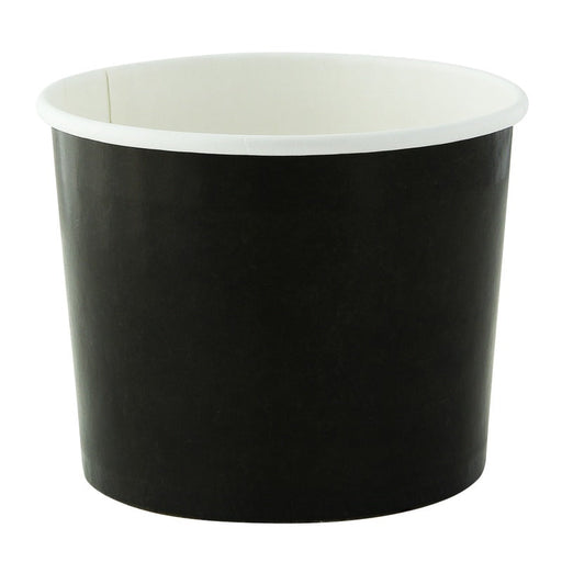 Tarrina de cartón negra para caliente/frío 320ml Ø90mm A70mm - 500Uds