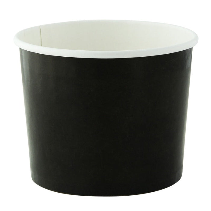 Tarrina de cartón negra para caliente/frío 320ml Ø90mm A70mm - 500Uds
