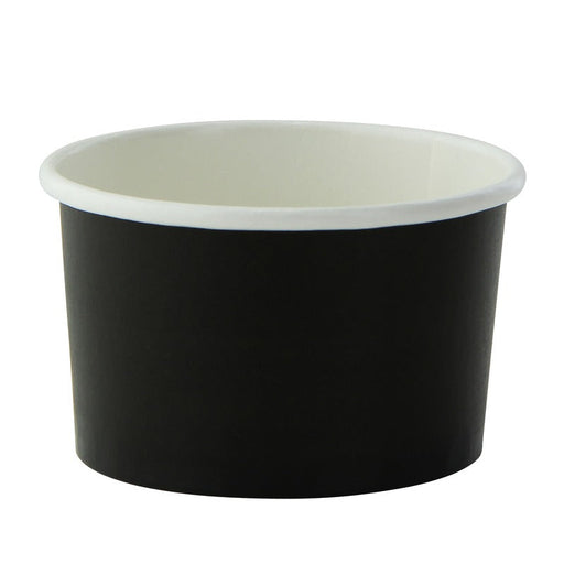 Tarrina de cartón negra para caliente/frío 60ml Ø62mm A35mm - 1000Uds