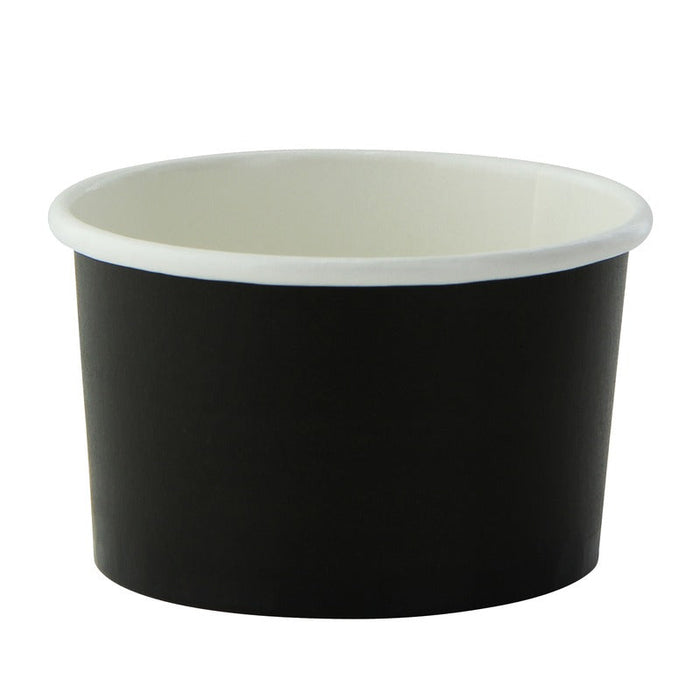 Tarrina de cartón negra para caliente/frío 60ml Ø62mm A35mm - 1000Uds
