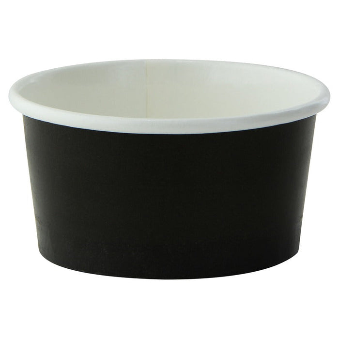 Tarrina de cartón negra para caliente/frío 86ml Ø74mm A39mm - 1000Uds