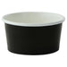 Tarrina de cartón negra para caliente/frío 86ml Ø74mm A39mm - 1000Uds