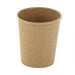 Tarrina caliente/frio en cartón kraft marrón sin plástico, Base agua 120ml A65mm - 1000Uds