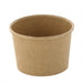 Tarrina caliente/frio en cartón kraft marrón sin plástico , Base agua 75ml A40mm - 1000Uds