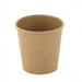 Tarrina caliente/frio en cartón kraft marrón sin plástico, Base agua 100ml A58mm - 1000Uds