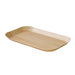 Bandeja decorativa de madera clara laminada 185x105mm H12mm - 200Uds