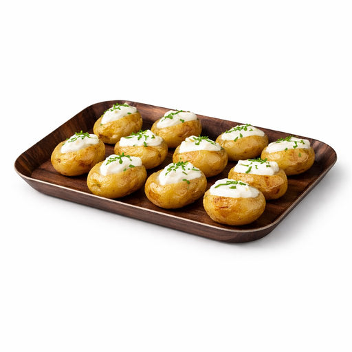 Bandeja de cartón laminado con impresión en madera oscura 185x135mm H19mm - 200Uds