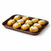Bandeja de cartón laminado con impresión en madera oscura 185x135mm H19mm - 200Uds