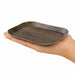 Bandeja de cartón laminado con impresión en madera oscura 185x135mm H19mm - 200Uds