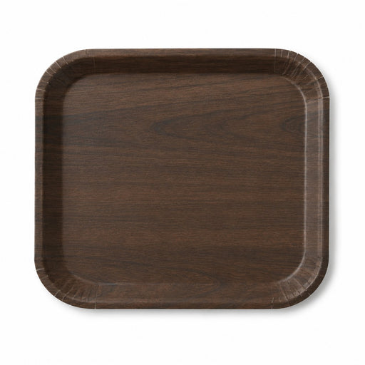Bandeja de cartón laminado con impresión en madera oscura 185x135mm H19mm - 200Uds