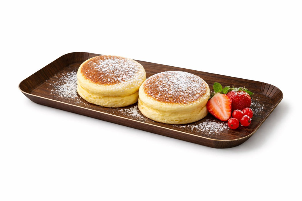 Bandeja de cartón laminado con impresión en madera oscura 145x232mm H29mm - 200Uds