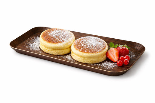 Bandeja de cartón laminado con impresión en madera oscura 145x232mm H29mm - 200Uds