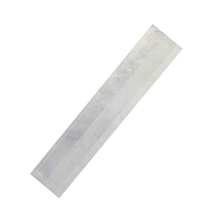 Bolsa bocadillo de papel kraft antigrasa blanca con ventana y fuelle de 4 cm 110x40mm A550mm - 1000Uds