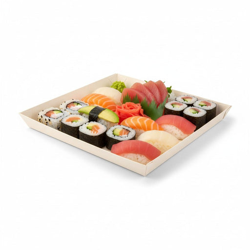Bandeja de madera cuadrada Samouraï 232x232mm A23mm - 100Uds