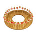 Soporte de bambú para pinchos con 40 agujeros 406x180mm A16mm - 3Uds