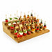 Soporte de bambú para pinchos con 75 agujeros 360x305mm H95mm - 2Uds