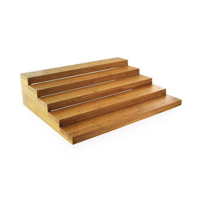 Soporte de bambú para pinchos con 75 agujeros 360x305mm H95mm - 2Uds