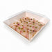 Tapa cúpula Samurai transparente en plástico PET para bandeja 207x207mm H35mm - 100Uds