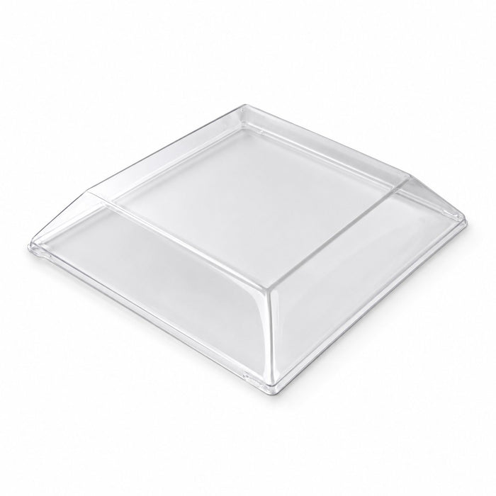Tapa cúpula Samurai transparente en plástico PET para bandeja 207x207mm H35mm - 100Uds