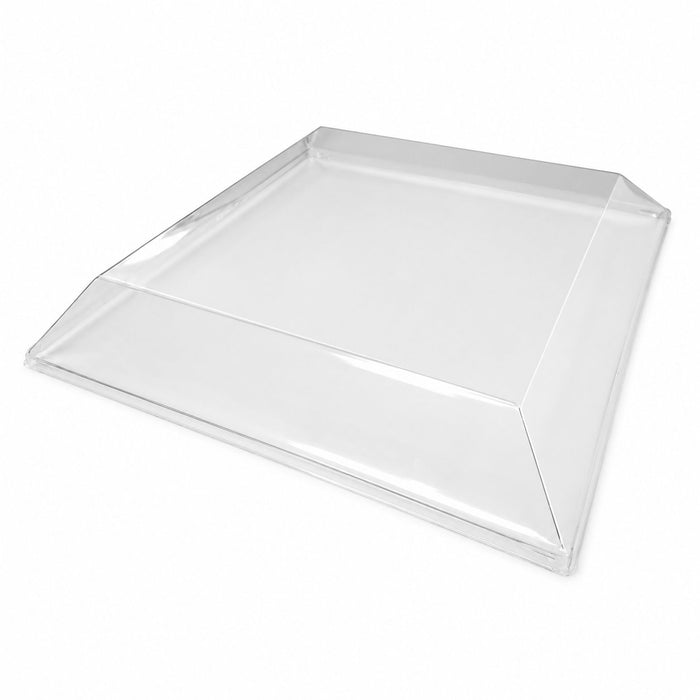 Tapa cúpula Samurai transparente en plástico PET para bandeja 288x285mm H40mm - 100Uds