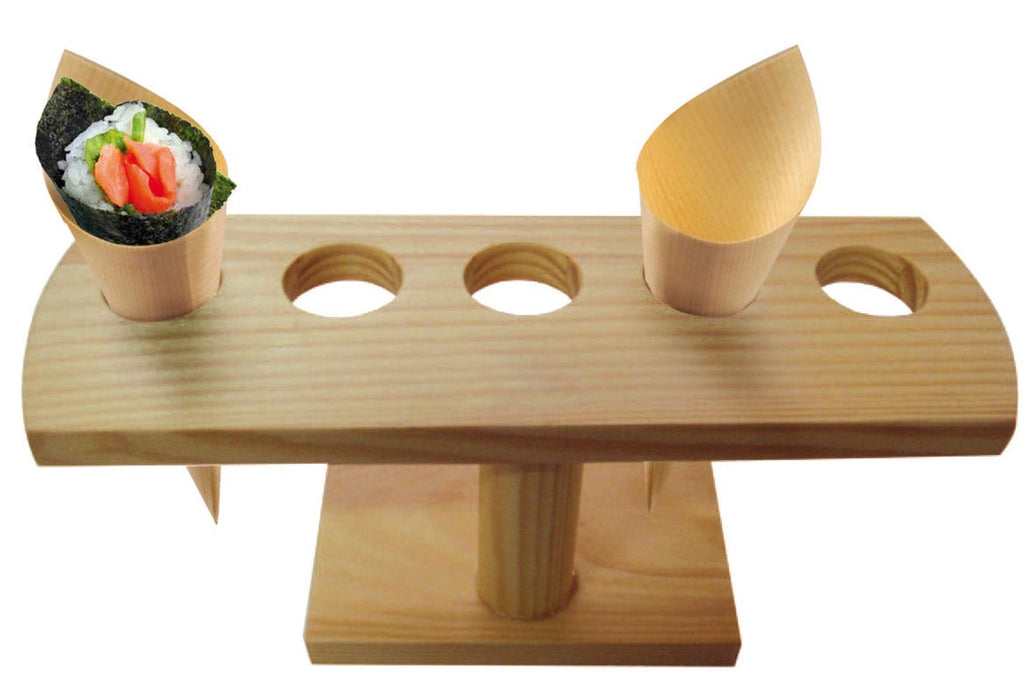 Soporte cono de bambú 5 agujeros 235x80mm H95mm - 10Uds