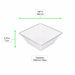 Ensaladera PET cuadrada transparente (sin Tapa) 1000ml 195x195mm A70mm - 300Uds