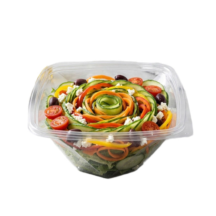 Ensaladera PET cuadrada transparente (sin Tapa) 1000ml 200x200mm A80mm - 400Uds