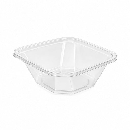 Ensaladera PET cuadrada transparente (sin Tapa) 750ml 195x195mm A55mm - 400Uds
