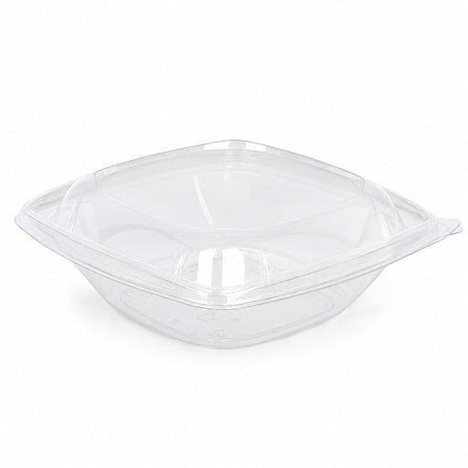 Combo Ensaladera PET cuadrada con Tapa 1000ml 190x190mm A75mm - 200Uds