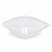 Combo Ensaladera PET cuadrada con Tapa 1000ml 190x190mm A75mm - 200Uds