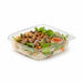 Combo Ensaladera PET cuadrada con Tapa 750ml 190x190mm A65mm - 200Uds