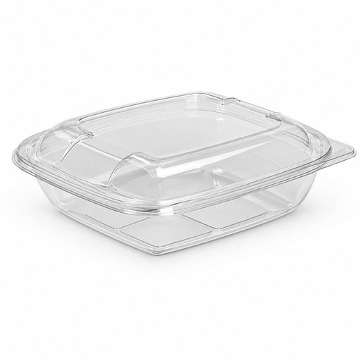 Combo Ensaladera PET cuadrada con Tapa 750ml 190x190mm A65mm - 200Uds