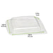 Tapa cúpula transparente 195x195mm A30mm - 400Uds
