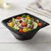 Ensaladera PET cuadrada negra (sin Tapa) 1000ml 200x200mm A80mm - 400Uds