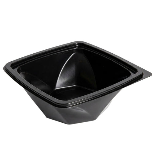 Ensaladera PET cuadrada negra (sin Tapa) 1000ml 200x200mm A80mm - 400Uds