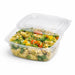 Combo Ensaladera PET cuadrada con Tapa 480ml 130x130mm A60mm - 100Uds