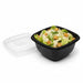 Combo Ensaladera RPET + tapa 480ml 130x130mm A60mm - 100Uds