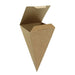 Cono de cartón kraft con cierre para snack 90x90mm A190mm - 400Uds