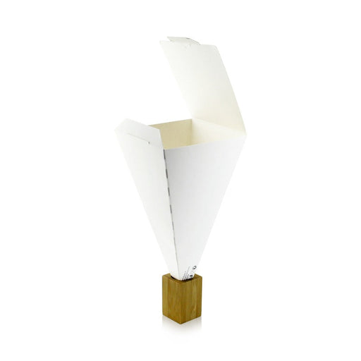Cono de cartón blanco para snack 90x90mm A190mm - 400Uds