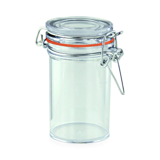 Mini tarro redondo transparente en PS 80ml Ø48mm A76mm - 60Uds