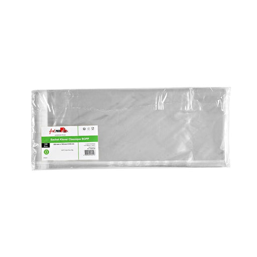 Bolsa de plástico BOPP con cinta adhesiva 350x150mm - 2000Uds