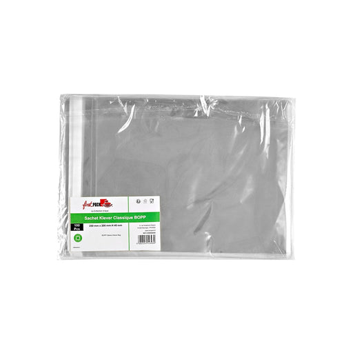 Bolsa de plástico BOPP con cinta adhesiva 250x200mm - 2000Uds