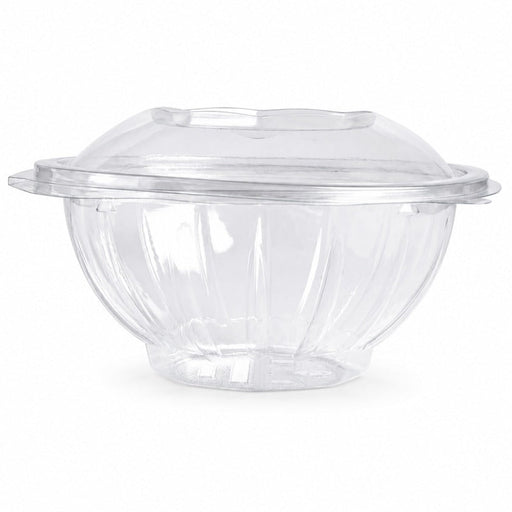Ensaladera con tapa bisagra redonda trasnsparete PET 750ml Ø151mm A60mm - 200Uds