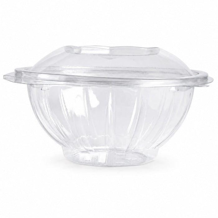 Ensaladera con tapa bisagra redonda trasnsparete PET 750ml Ø151mm A60mm - 200Uds