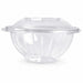 Ensaladera con tapa bisagra redonda trasnsparete PET 750ml Ø151mm A60mm - 200Uds