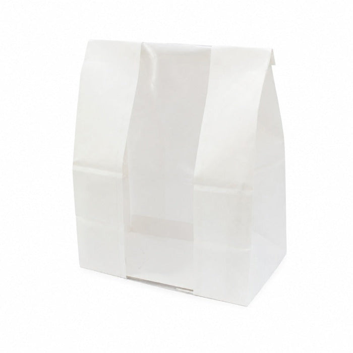 Bolsa de papel SOS blanca con ventana 180x110mm H265mm - 500Uds