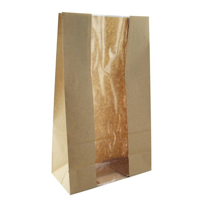 Bolsa de papel SOS kraft con ventana 225x120mm A375mm - 500Uds