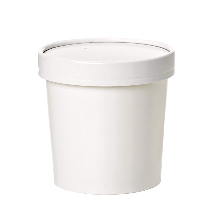 Vaso sopa cartón blanco para caliente/frío con tapa 960ml A140mm - 250Uds
