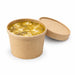 Vaso sopa cartón kraft para caliente/frío con tapa 350ml A85mm - 500Uds